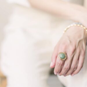 Ring painted for traditional use
